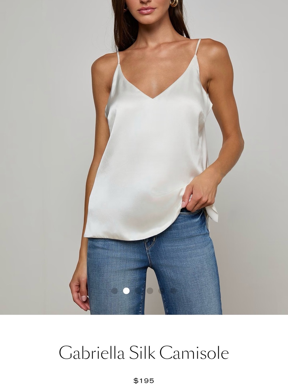 L’AGENCE Gabriella Silk Camisole – White | Luxe Wardrobe Staple